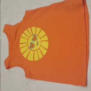 Cat & Jack Tank Top, size 5T orange with yellow sun